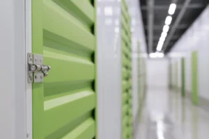 Close up photo of a storage unit
