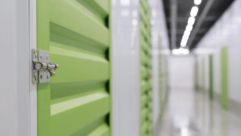 Close up photo of a storage unit