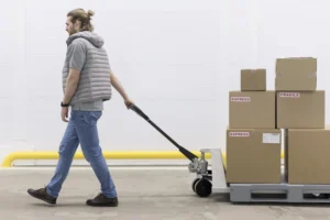 Man carrying packs