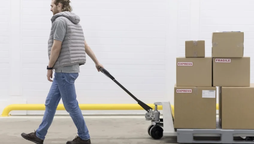 Man carrying packs