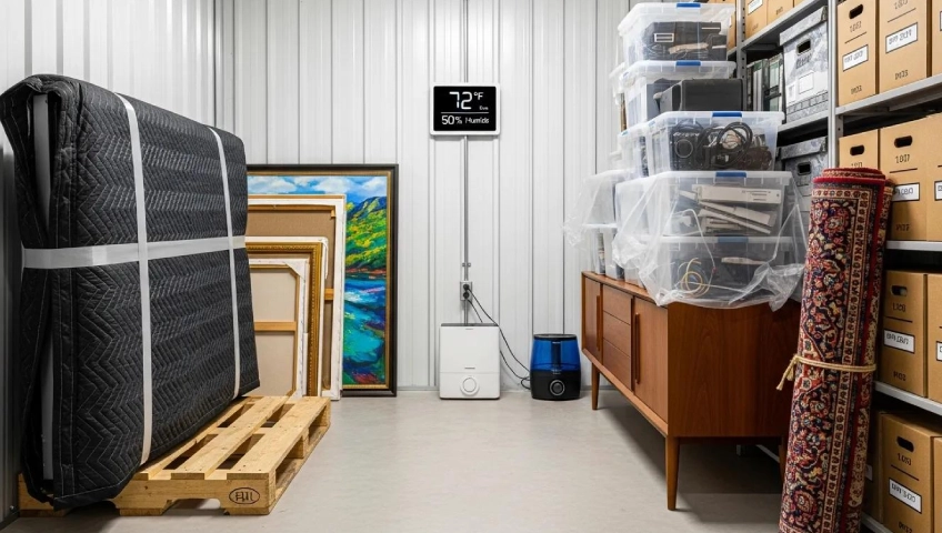 Inside storage unit